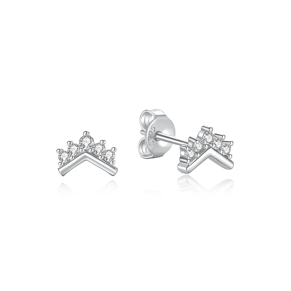 Original 925 Sterling Silber Ohrringe 2025 Stecker Creolen Kristall Ohrringe für Damen Roségold Krone Herz Unendlichkeit Biene Ohrring Schmuck