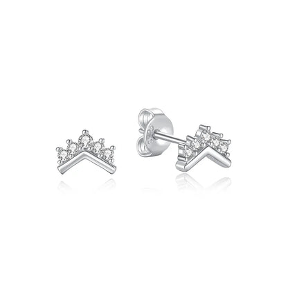 Original 925 Sterling Silber Ohrringe 2025 Stecker Creolen Kristall Ohrringe für Damen Roségold Krone Herz Unendlichkeit Biene Ohrring Schmuck
