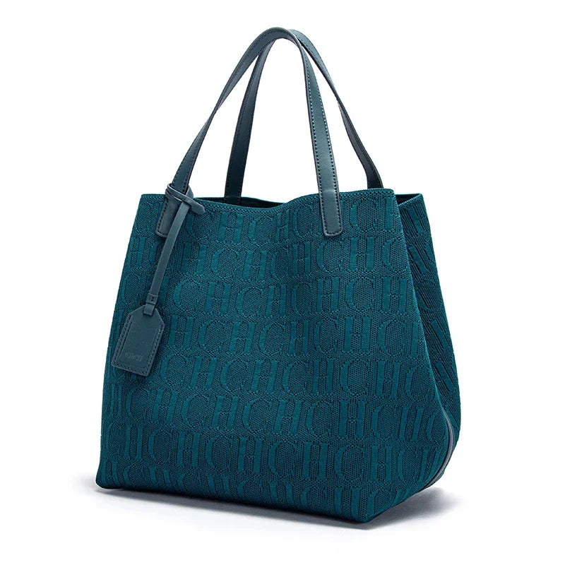 CH Damen Umhängetasche Mode Klassisch Neu Reinfarbene Außentasche Damen Handtasche Hochwertige Verarbeitung Große Kapazität Handtasche