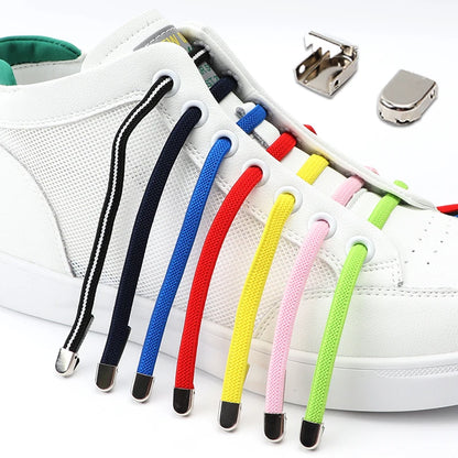 Gummiband-Schnürsenkel ohne Binden, Einheitsgröße für Erwachsene und Kinder, Sportschuh-Schnürsenkel, schnürsenkellos, flach, dehnbar