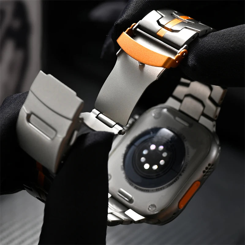 Ultra 3 2 Titanium Color Strap For Apple Watch 49mm 46mm 45mm 44mm 42mm Metal Band iWatch 11 10 9 SE 3 Stainless Steel Bracelet