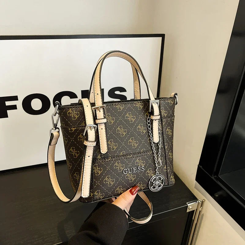 Umhängetasche Damen, Echtleder Crossbody Messenger Bag Elegante Tragetasche Handtasche Frauen