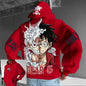 Anime Hoodie Men Women One Piece Luffy Gear 5 Nika Streetwear Casual Pullover Sweatshirt Long Sleeve Tops Autumn Winter Fashion