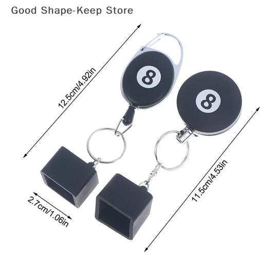 Billiard Chalk Holder Keychain – Retractable Clip
