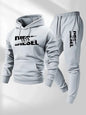 2025 Trendy Autumn and Winter New Hooded Tracksuit Fashionable Casual Sportswear Set, Two-Piece Set