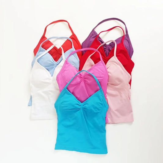 Impact Longline Strappy Sports Yoga Vest Halter Top
