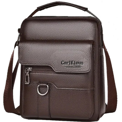 Mehrzweck-Herren-Umhängetasche für die Arbeit, PU-Umhängetasche/Aktentasche mit Griff, professioneller lässiger Tagesrucksack