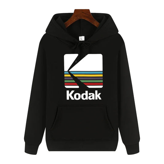 Kodak Brand Fashion Retro Y2K Print Autumn and Winter Men Sports Hoodie Outdoor Casual Casual Comfortable Street Jacket Clothing