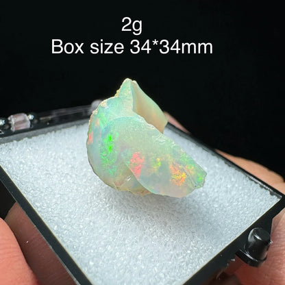 Natural Ethiopia Opal Gem Mineral Specimen Box