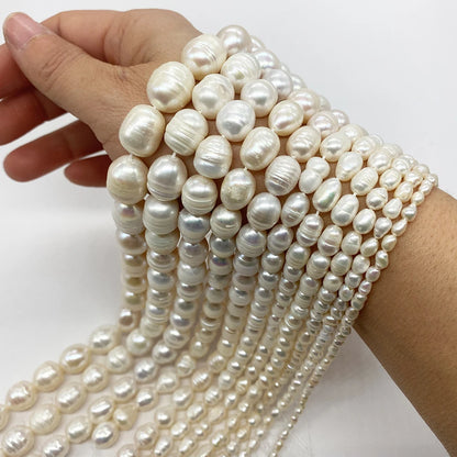 Natural Freshwater Pearl Beads Rice Isolation Loose Beaded for Jewelry Making DIY Personality Bracelet Necklace Accessories Gift