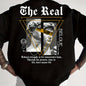 Men's Summer 100% Cotton Fashionable Casual Loose Large Size Unique Portrait Printed Round Neck Short Sleeve T-shirt Top