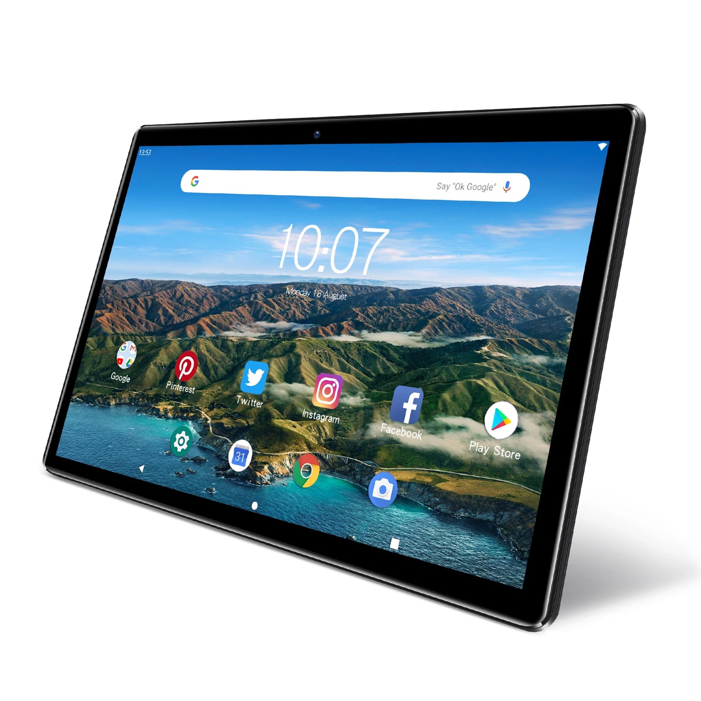 PRITOM 10 Zoll Tablet PC mit SIM-Slot Android 13 64 GB Quad Core Touchscreen WLAN GPS Unterstützung 3G Telefonanruf