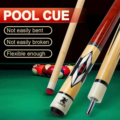 Premium Canadian Hard Maple Pool Cue 13mm Tip Steel Quick Connect Ideal for Nine Ball and Carom Billiards Pool Skill Training