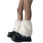 3 Colors 15cm Thicken Faux Furs Plush Leg Warmers Winter Women's Warm Footless Boot Covers Y2K JK Uniform Clothes Accessories