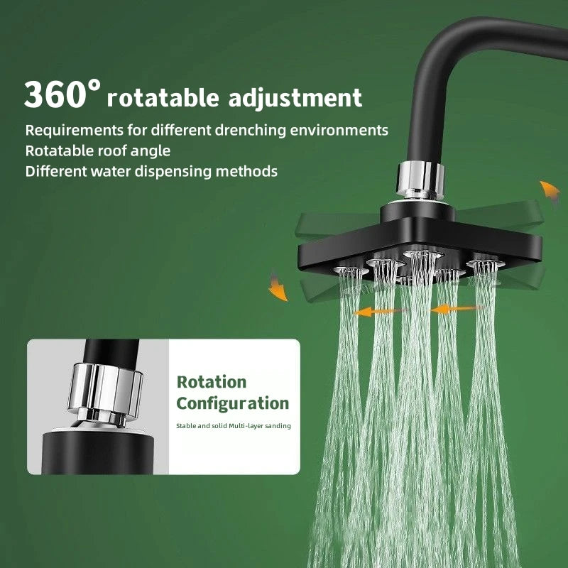 360° Mini-Rundum-Druck-Duschkopf Großer Wasser-Regenduschkopf Brause Duschzubehör