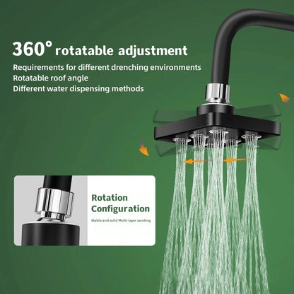 360° Mini-Rundum-Druck-Duschkopf Großer Wasser-Regenduschkopf Brause Duschzubehör