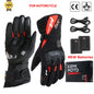 Motorcycle Heated Gloves Touch Screen Winter Warm Skiing Gloves Waterproof Rechargeable Heating Thermal Gloves For Snowmobile