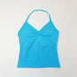 NCLAGEN Impact Longline Trägertop Sport Yoga Weste Damen Fitness Tank Top Gym Schöner offener Rücken BH Laufen Workout Neckholder