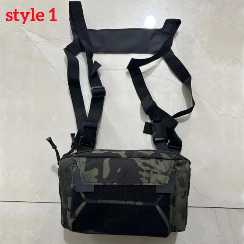Anglerweste Angeltasche Herren Camo Angelköder Utility Brusttasche Bauchtasche Outdoor Bergsteigen Camping Wandern Jagen