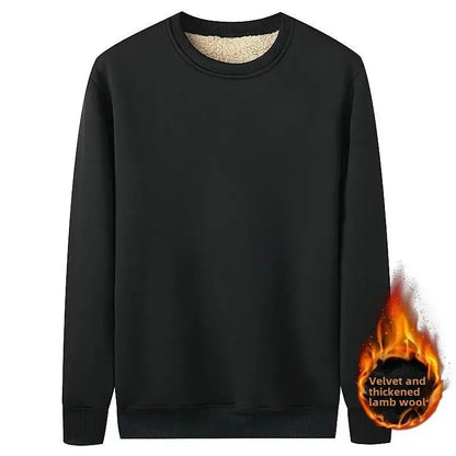 Autumn Winter Thickened Warm Men's Fleece-lined Sweatshirt Loose-fit Casual Cardigan Hooded Sport Jacket Trendy