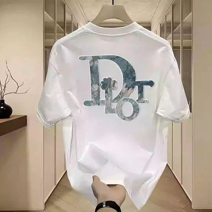 Fashion Luxury Brand 2025 Summer New Designer Print Pattern Pure Cotton High-quality Casual Sports Harajuku Unisex Plus Size