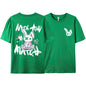 Pink Ragdoll Rabbit Harajuku Print T-Shirt Men Loose Oversize  Clothing Hip Hop Casual Short Sleeve S-XXXL Cotton T-Shirt Couple
