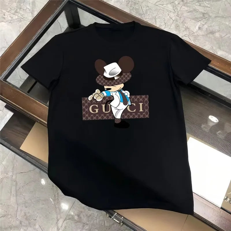 Mickey Mouse New Summer Trendy Brand Cotton Large Size T-shirt Internet Celebrity Half Sleeve Couples Popular Unisex Maternity