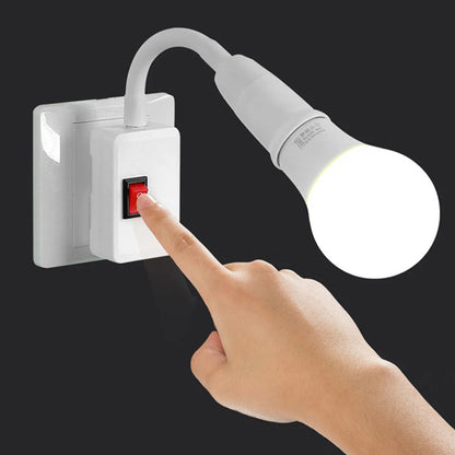 Direct Plug-in Rotary Lamp Head E27 Socket Lamp Converter with Switch EU US Plug Lamp Holder LED Table Lamp Led Base Lamp Base ﻿