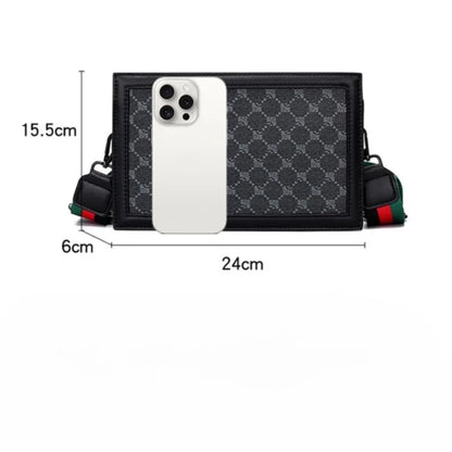 Phone case with dimensions displayed on a white background