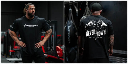 SILVERBACK Men's Oversized Gym Muscle Fitness T-Shirt