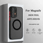 Luxuriöse Magsafe Wireless Ladehülle für Samsung Galaxy S20 S21 S22 S23 FE S24 Plus S24Ultra Stoßfeste Matte Klare Rückabdeckung