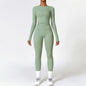 2PCS Yoga Set Women Gym Clothing Fitness Workout Set Sportswear Female Long Sleeve Crop Top High Waist Leggings Sports Suits