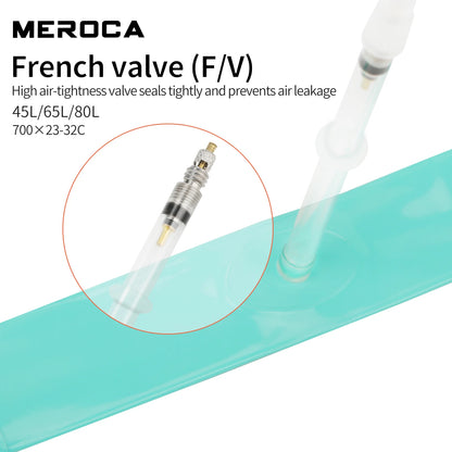 MEROCA Rennrad TPU-Schlauch 700x23-32C FV 45L/65L/80L Ultraleichter Rennradschlauch