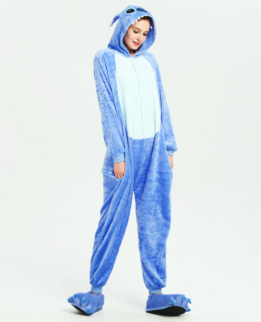 Stitch Animal Onesie Pajamas  Adult Cosplay Costume