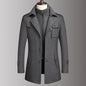 Herren-Doppelkragen-Wollmantel Mode Schicker Herbst-Winter-Business-Stil Hochwertiger Wollmantel für Herren mittleren Alters