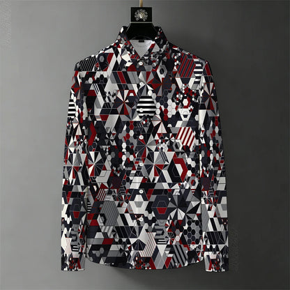 Men's Abstract Graffiti Print Casual Shirt