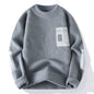 Sweater Men Contrasting Colors Fluffy Knitted Sweaters High Street Warm Pullovers Winter Couples Stylish Comfortable Sweaters
