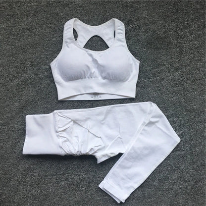 2PCS XL Seamless Women Fitness Arise Epic Yoga Sets High Waist Gym Scrunch Leggings Sports Bra Workout Active Wear Suits XP228