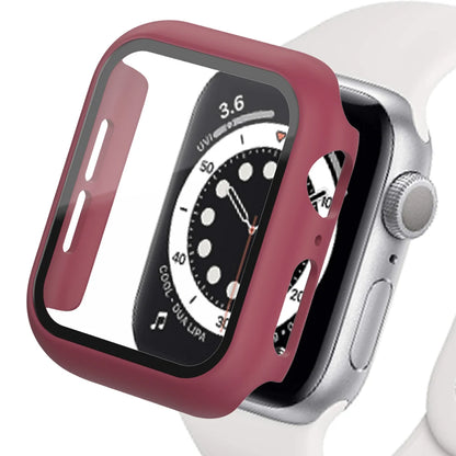 Displayschutzfolie aus gehärtetem Glas+Abdeckung für Apple Watch Zubehör 45mm 41mm 44mm 40mm 42mm Displayschutzfolie Apple Watch Hülle Serie 9 4 5 6 SE 7 8