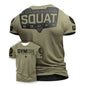 Hot selling summer men's gym training letter printed polyester micro elastic breathable round neck T-shirt outdoor sports top