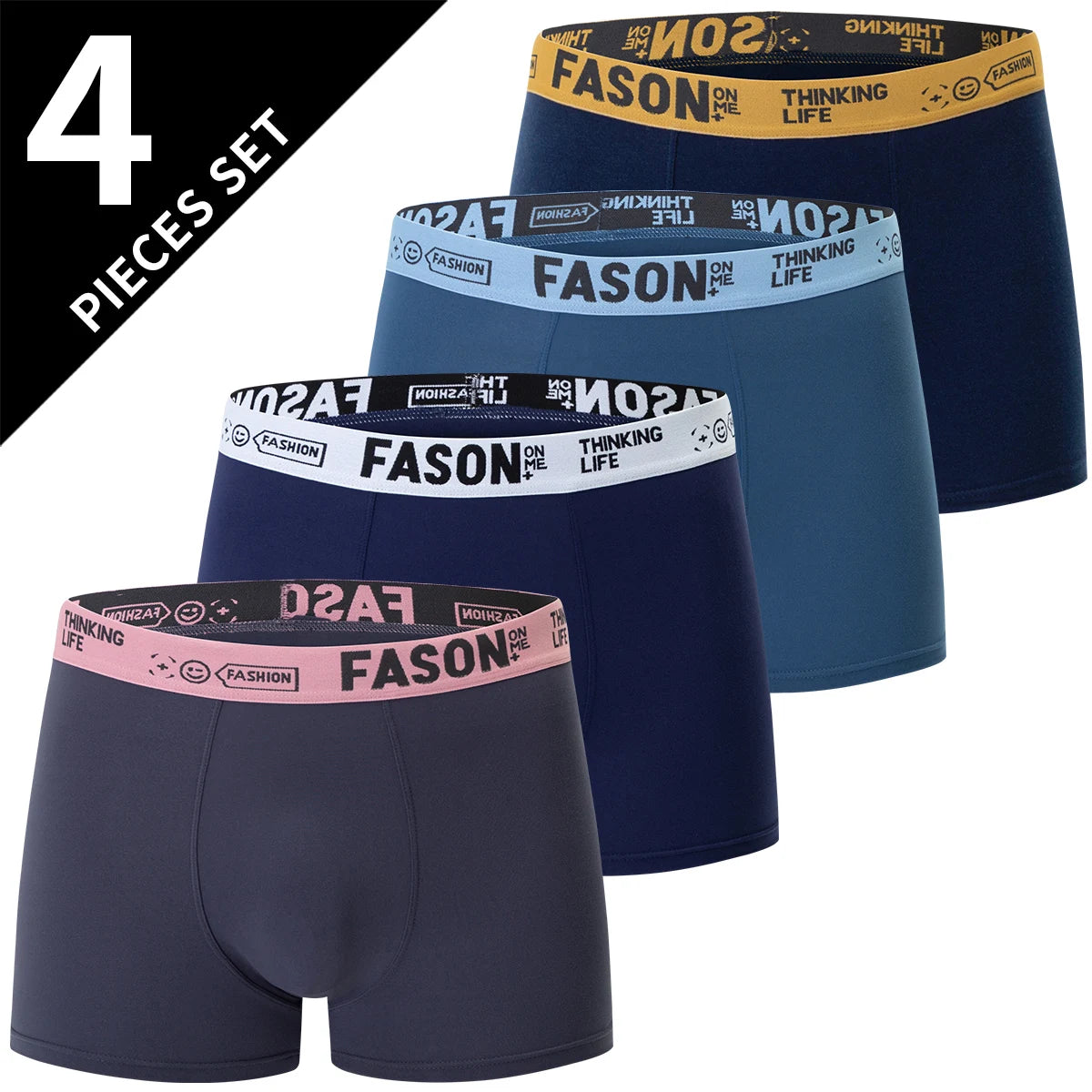 4/10-teiliges Set lässiger und modischer Herrenunterwäsche Bequeme Boxershorts Jugend-Übergröße Sport-Radfahren elastische Shorts