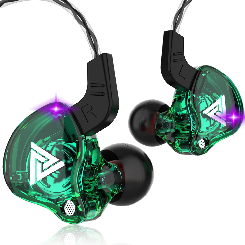 Original QKZ AK6 In-Ear-Kopfhörer mit 6 dynamischen Treibern und Mikrofon, Stereo-Sport-HIFI-Subwoofer-Headset, Monitor-Ohrhörer