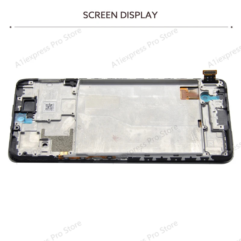 Phone screen display with internal components on a white background