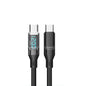 OOZCC LCD-Wattanzeige-Kabel, max. 120 W Super-Schnelllade-USB-C-Kabel Datenübertragung, USB A auf Lightning für iPhone 14 Pro