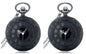 Vintage Charme Schwarz Unisex Mode Römische Ziffer Quarz Steampunk Taschenuhr Damen Herren Halskette Anhänger mit Kette Geschenke P427