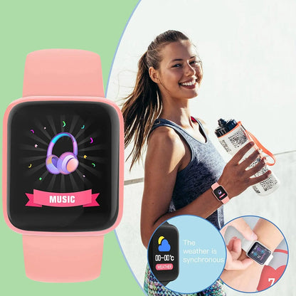 Multifunktionale Smartwatch für Herren und Damen, Bluetooth-verbundenes Telefon, Musik, Fitness-Sportarmband, Schlafmonitor, Y68 Smartwatch D20