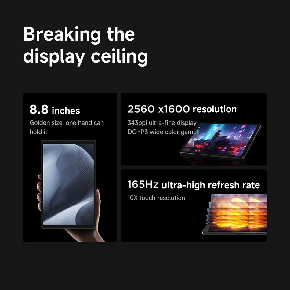 Lenovo Legion Y700 2025 Original 256GB/512GB GamingTablet Snapdragon 8 Gen 3 8.8" 165Hz 500 Nits LCD Screen 6550mAh Battery