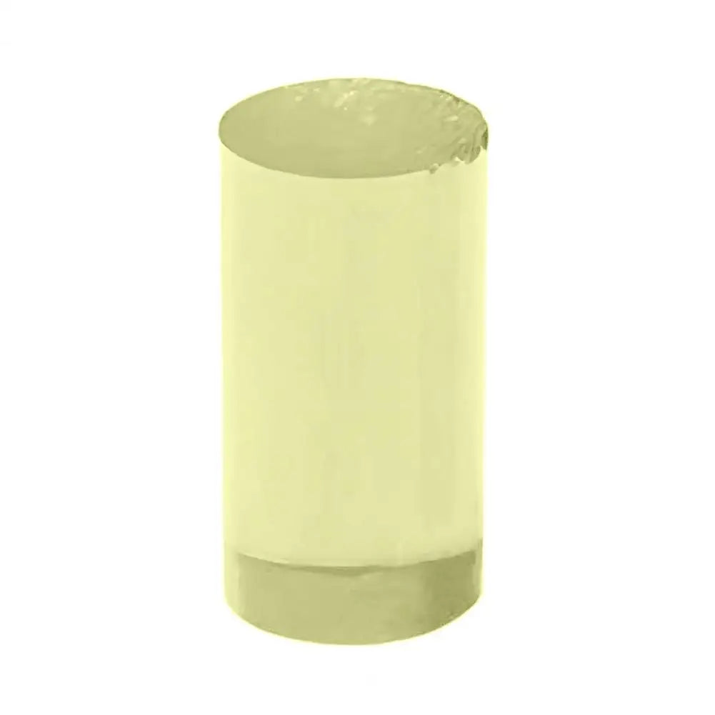 Cylindrical light fixture with a metallic finish on a white background