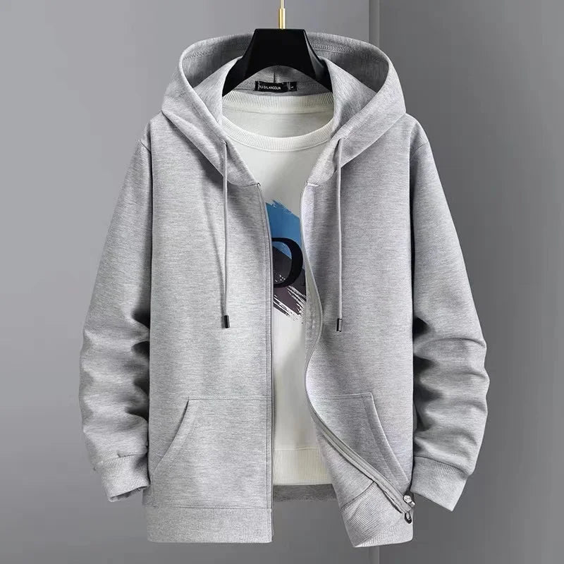Men's Fleece Lined Hoodie Jacket | Open Cardigan Style