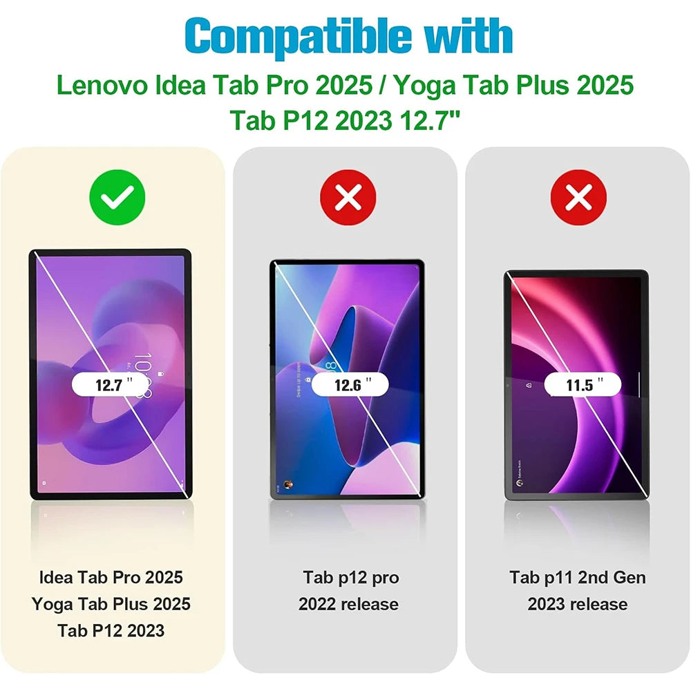 For Lenovo Idea Tab Pro 12.7 Inch 2025 Tempered Glass Screen Protector TB-373FU Tablet Anti Scratch HD Clear Protective Film